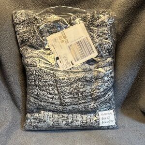 Chelsea Black and White Crew Neck Sweater